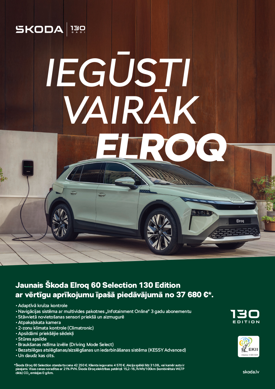 Iegūsti vairāk ar Škoda Elroq!